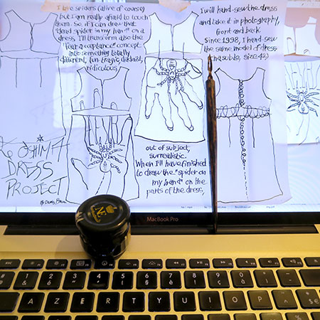 Denis BRUN - A The Oshima Dress Project Drawing Process - 2020