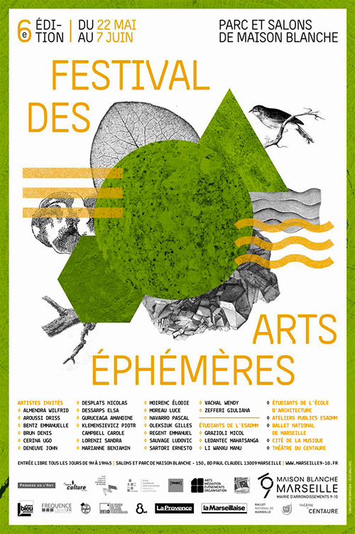Festival des Arts Ephemeres – Parc et Salons de Maison Blanche - Ville de Marseille.