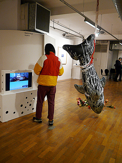 Denis BRUN - Christmas Art Fair, avec Hybrid, Galerie du 5ème, Galeries Lafayette, Marseille - 2013