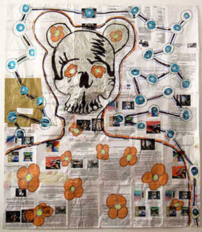 Denis Brun - Collages plastifi&eacute;s au ruban adh&eacute;sif