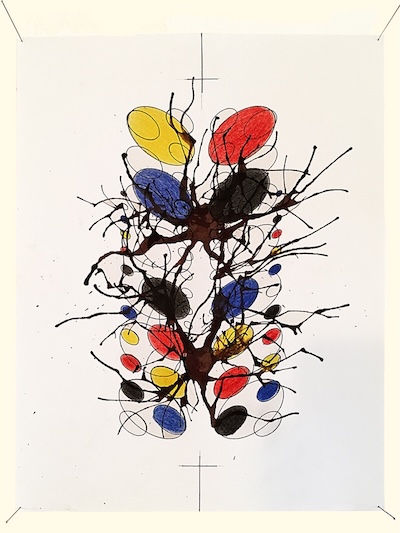 Denis BRUN, Cells doing their things
Crayon et encre de Chine sur papier
21/29,7cm - 2022