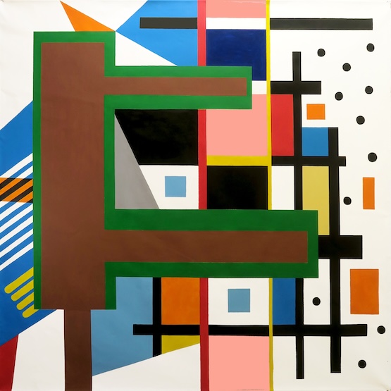 Denis BRUN - Peinture Générique 2 - Tribute to a laughing word - Peinture polydirectionnelle - Acrylique sur toile - 190/190cm - 2026 