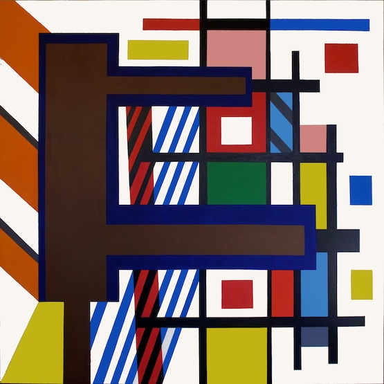 Denis BRUN - Peinture Générique 3 - Tribute to a laughing word - Peinture polydirectionnelle - Acrylique sur toile - 190/190cm - 2026 
