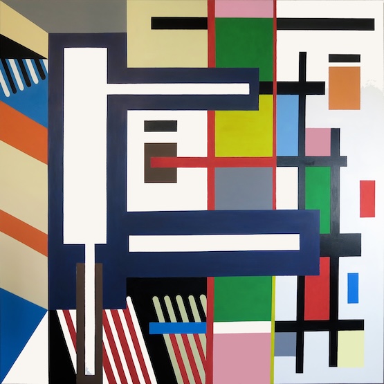 Denis BRUN - Peinture Générique 4 - Tribute to a laughing word - Peinture polydirectionnelle - Acrylique sur toile - 190/190cm - 2026 